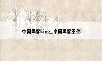 中国黑客king_中国黑客王伟