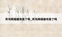 天马网络被攻击了吗_天马网络被攻击了吗