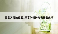 黑客入侵流程图_黑客入侵计划表格怎么填