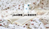 cbnk黑客_vnc黑客软件